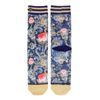 XPOOOS bloemenprint sokken blauw
