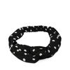 Bandeau avec pois blancs - noir