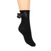 Chaussettes avec nœud pailleté - noir