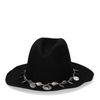 Chapeau style western avec pièces - noir
