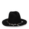 Chapeau style western avec pièces - noir