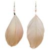 Boucles d oreille à plumes dorées
