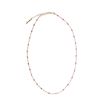 Goudkleurige ketting met roze kraaltjes