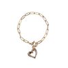 Goudkleurige schakelarmband heart