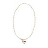 Goudkleurige schakelketting heart