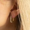Goldfarbene Strass-Ohrringe