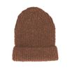 Camelbrauner Strick-Beanie