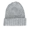 Graue Strick-Beanie