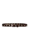 Bruine suède riem met zilverkleurige details