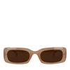 Eckige beigefarbene Sonnenbrille