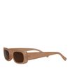 Eckige beigefarbene Sonnenbrille