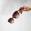 Braune Sonnenbrille mit Leoprint