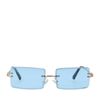 Eckige blaue Sonnenbrille
