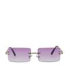 Eckige rosafarbene Sonnenbrille