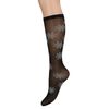 Transparente schwarze Socken mit Gänseblümchen