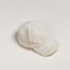Casquette duveteuse - blanc cassé