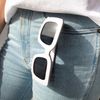 Lunettes de soleil rectangulaires - blanc