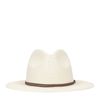 Chapeau en osier tressé - blanc