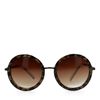 Lunettes de soleil rondes avec imprimé léopard