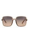 Lunettes de soleil carrées - marron clair