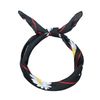 Foulard avec marguerites - noir