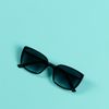 Lunettes de soleil avec détails écaille de tortue - noir