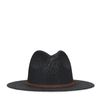 Chapeau en osier tressé - noir