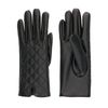 Gants avec surpiqûres décoratives - noir