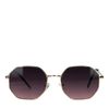 Lunettes de soleil rétro avec verres roses - doré
