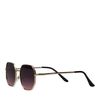 Lunettes de soleil rétro avec verres roses - doré