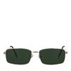 Lunettes de soleil rectangulaires rétro avec verres verts