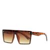 Rechthoekige zonnebril met gouden details