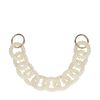 Witte parel bag strap
