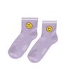 Lila sokken met smiley