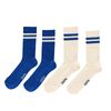Blauwe en witte set sokken
