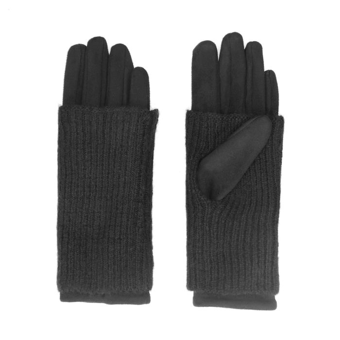 Zwarte dubbele handschoenen