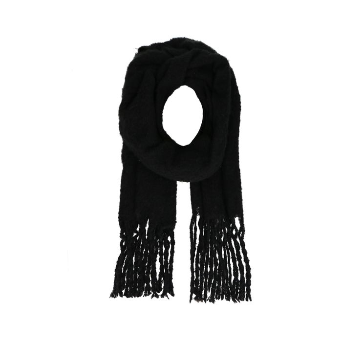 Zwarte sjaal met franjes