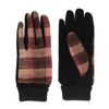 Beigefarbene Handschuhe mit rosa Print