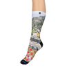 XPOOOS Socken mit Rennradfahrer-Aufdruck