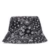 Schwarzer Bucket Hat mit Print