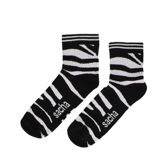 Socken mit Zebra-Print