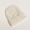 Bonnet tricoté - blanc cassé