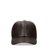 Casquette aspect cuir - marron foncé