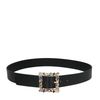 Ceinture avec boucle strass - noir