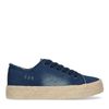 Canvas sneakers met spijkerstof