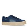 Canvas sneakers met spijkerstof