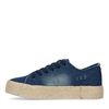 Canvas sneakers met spijkerstof