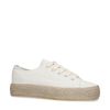 Off white sneakers met touwzool