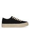 Zwarte platform sneakers met touwzool