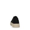 Zwarte platform sneakers met touwzool